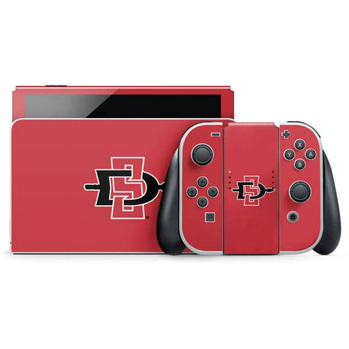 San Diego State University Aztecs Red Logo Nintendo Skins